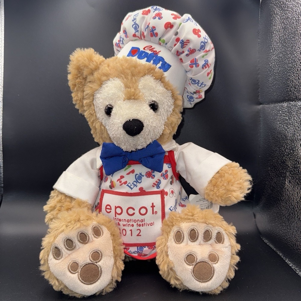 RARE! Disney Chef Duffy Plush 2012 Epcot International Food &Wine Festival W/TAG